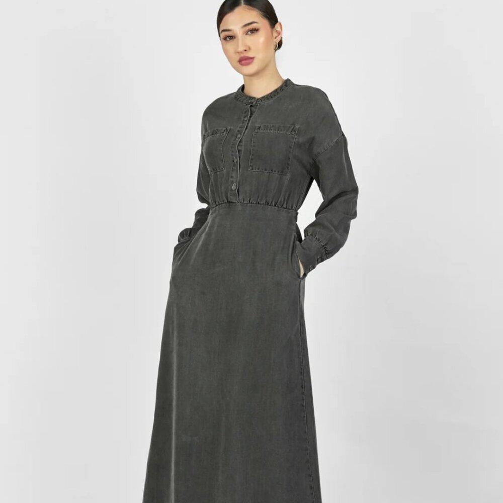 Like veiled a Soft Touch Denim Style Dress by Fares